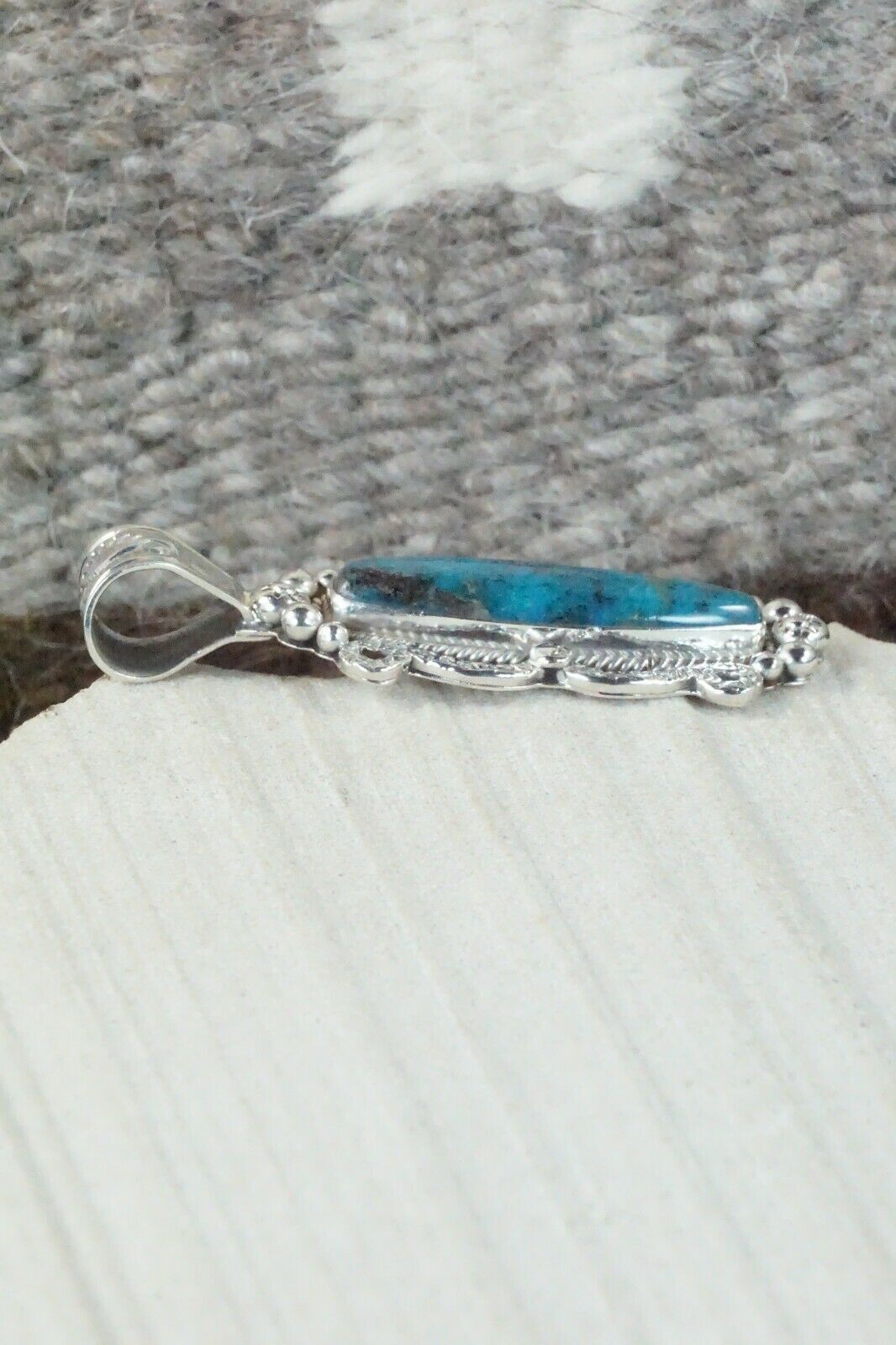 Turquoise & Sterling Silver Pendant - Navajo