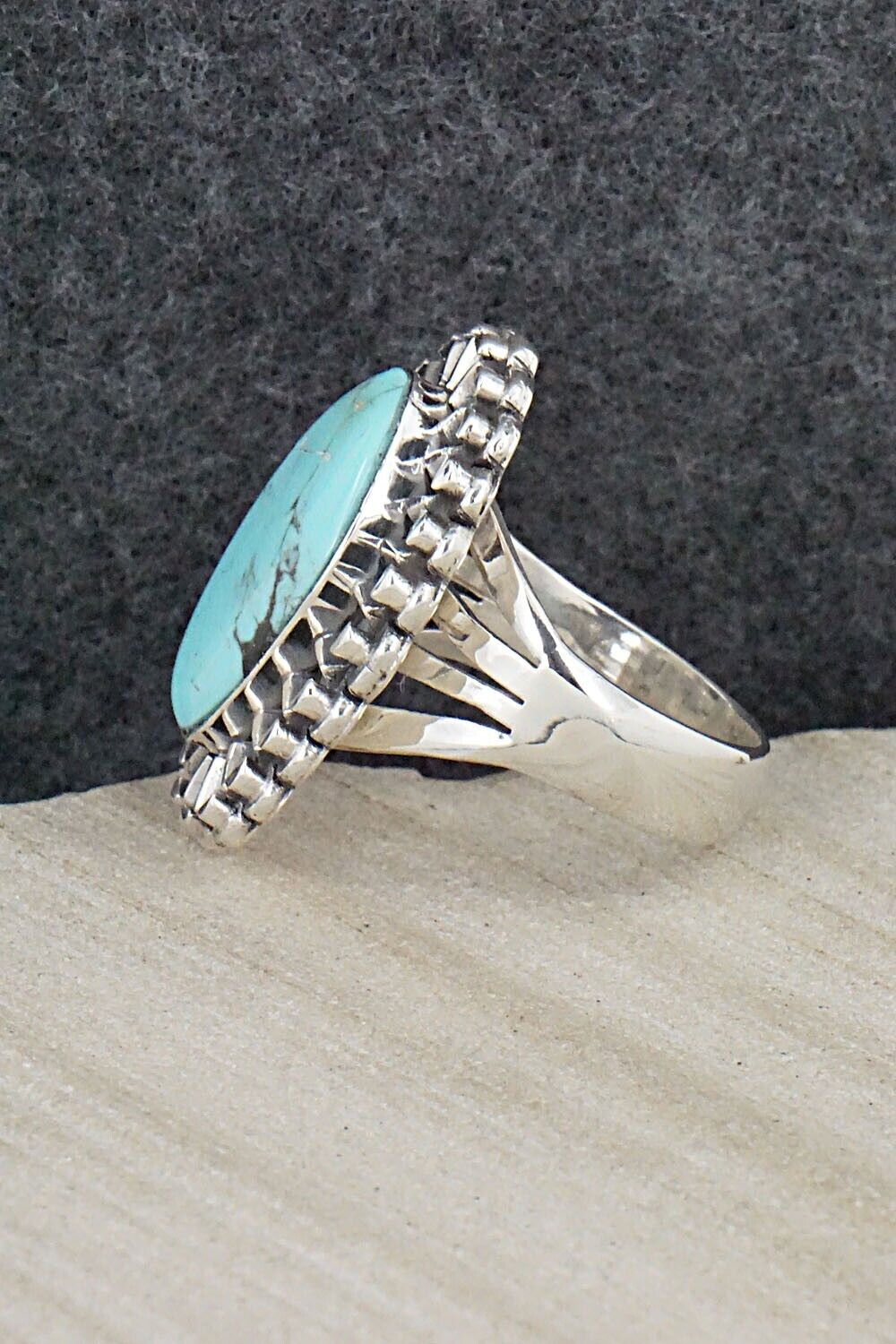 Turquoise & Sterling Silver Ring - Jimson Belin - Size 10