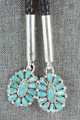 Turquoise & Sterling Silver Bolo Tie - Jazz Wilson - High Lonesome Trading