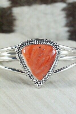 Navajo Spiny Oyster & Sterling Silver Bracelet - Daniel Benally