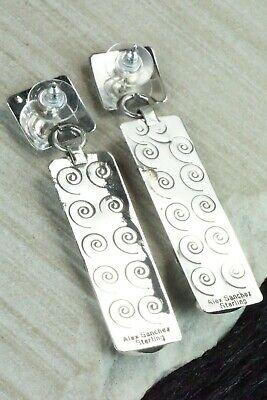 Turquoise & Sterling Silver Earrings - Alex Sanchez - High Lonesome Trading