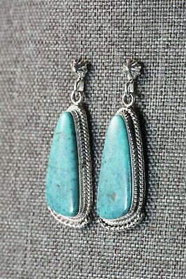 Turquoise & Sterling Silver Earrings - Rosie Chee - Navajo