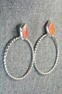 Coral & Sterling Silver Earrings - Annie Spencer