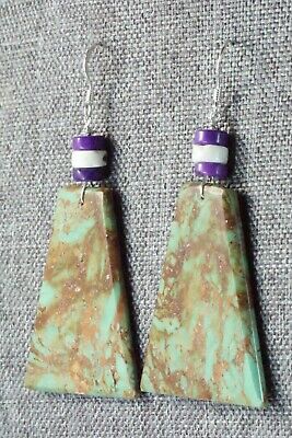 Turquoise & Sterling Silver Earrings - Lupe Lovato