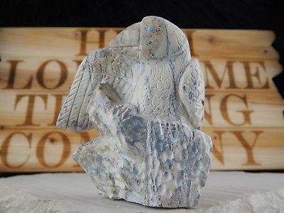 Eagle Zuni Fetish Carving - Evan Cachini - High Lonesome Trading