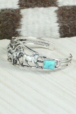 Turquoise & Sterling Silver Bracelet - Bobby Platero