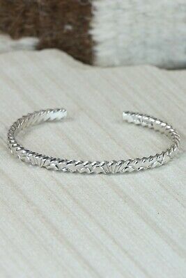 Navajo Sterling Silver Bangle Cuff - Elaine Tahe
