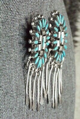 Turquoise & Sterling Silver Earrings - Amy Peynetsa