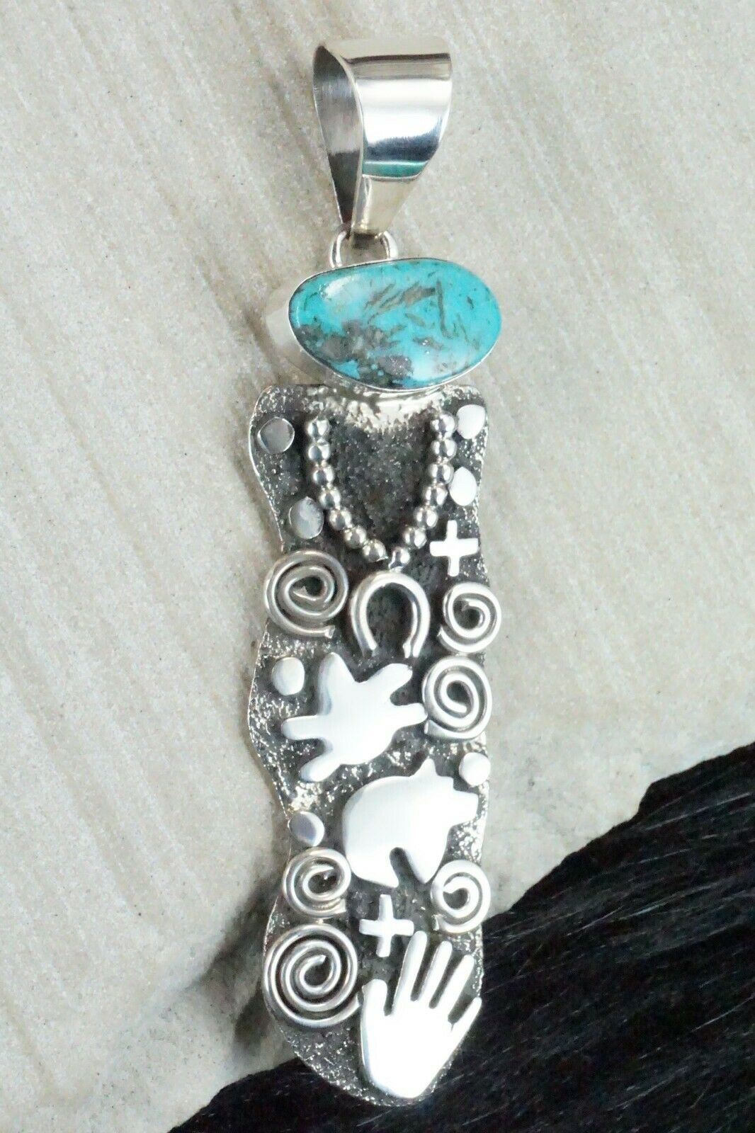 Turquoise & Sterling Silver Pendant - Alex Sanchez
