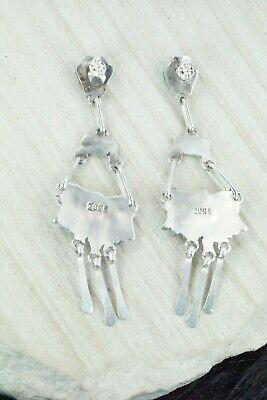 Turquoise and Sterling Silver Earrings - Eva Wyaco - High Lonesome Trading