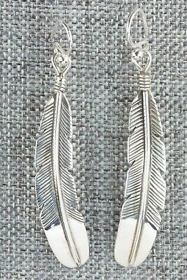 Sterling Silver Feather Earrings - Joe Mace