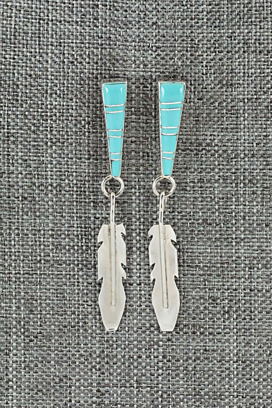 Turquoise & Sterling Silver Earrings - Terrance Panteah & Tammy Johnson