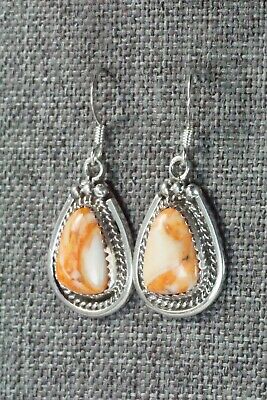 Spiny Oyster & Sterling Silver Earrings - Native American