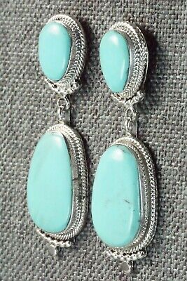 Turquoise & Sterling Silver Earrings - Verley Betone