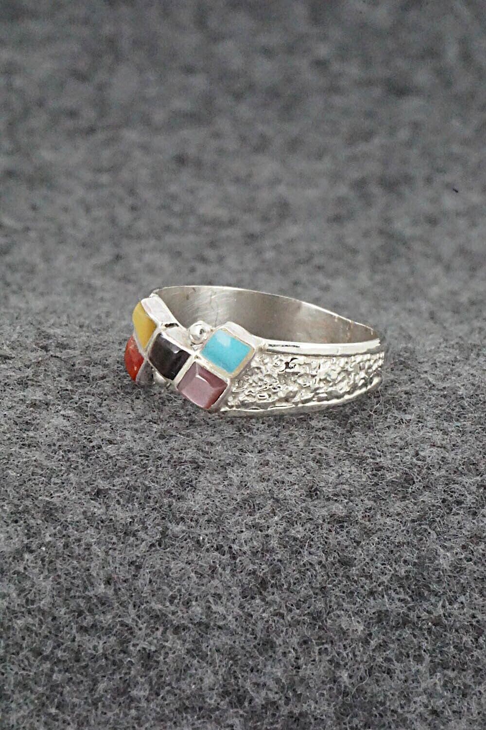 Multi Stone & Sterling Silver Ring - Bonnie Quam - Size 8.5