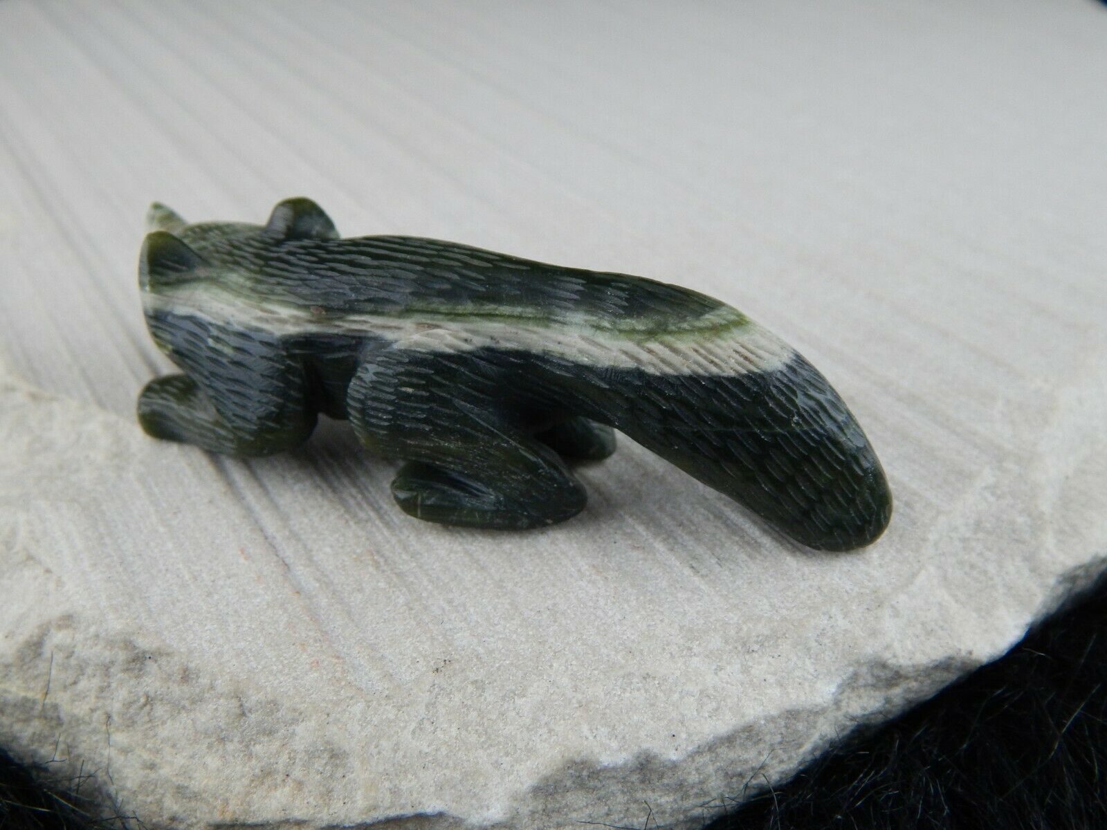 Badger Zuni Fetish Carving - Karen Zuni - High Lonesome Trading