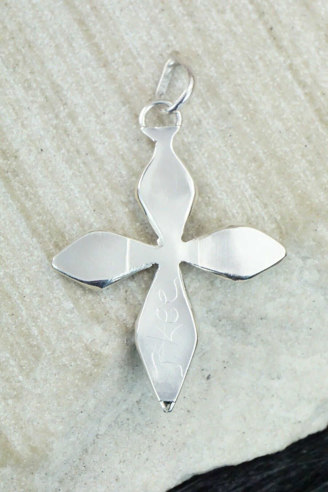 Turquoise & Sterling Silver Pendant - James Kee