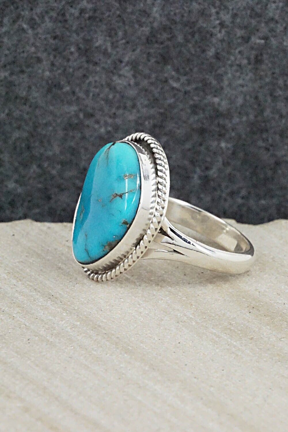 Turquoise & Sterling Silver Ring - Alice Rose Saunders - Size 7.25