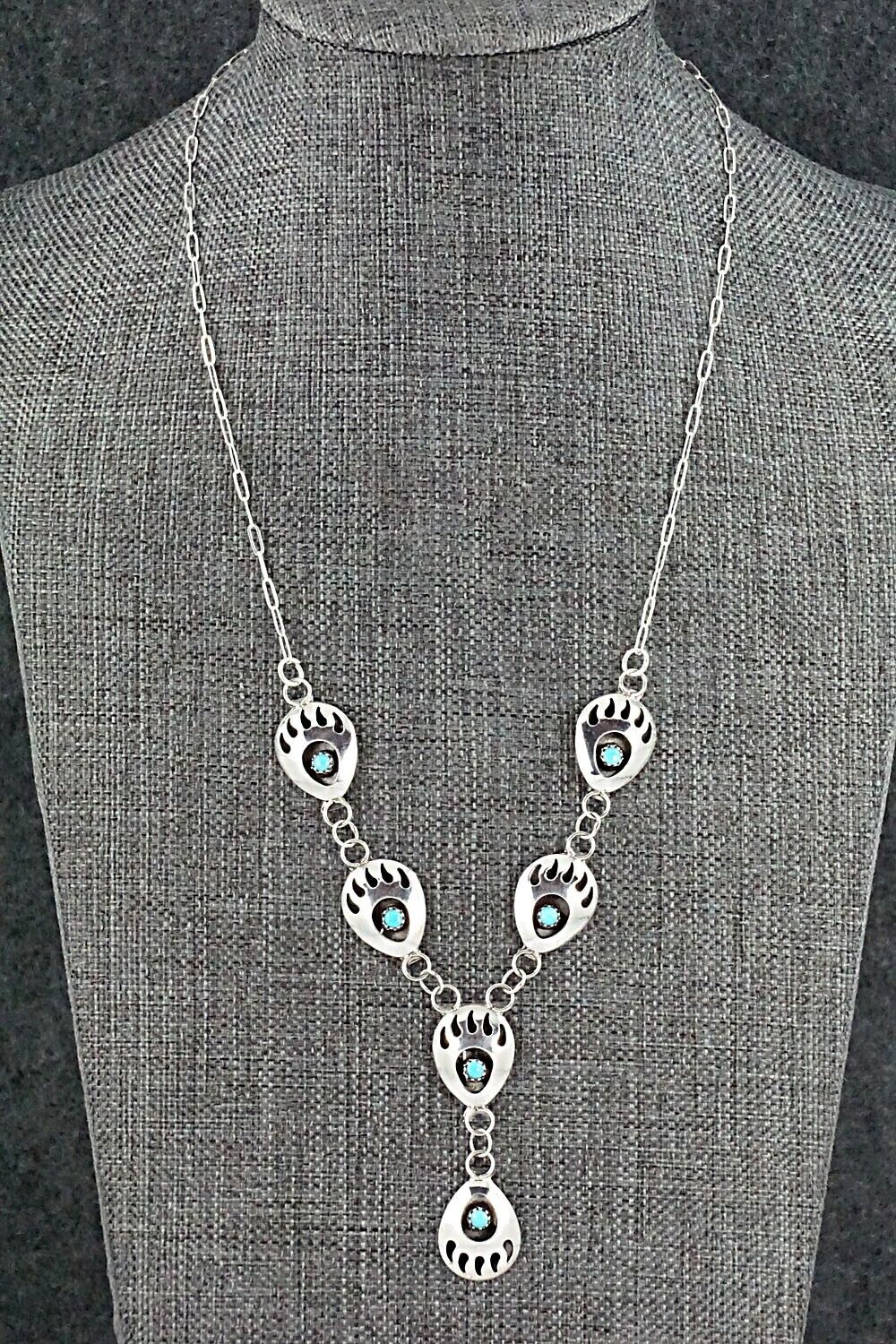 Turquoise & Sterling Silver Necklace - Leta Parker