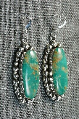 Navajo Turquoise & Sterling Silver Earrings - Sheena Jack