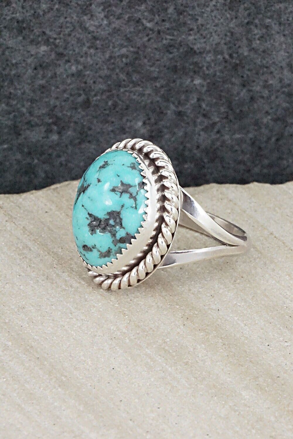 Turquoise & Sterling Silver Ring - Benjamin Martinez - Size 7.25