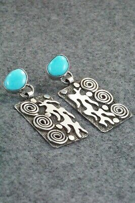 Turquoise and Sterling Silver Earrings - Alex Sanchez
