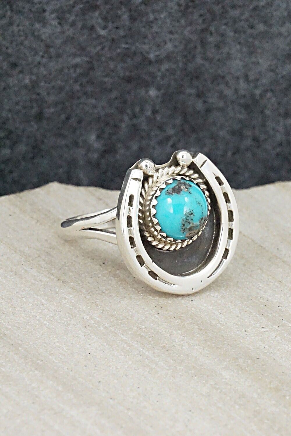 Turquoise & Sterling Silver Ring - Alice Rose Saunders - Size 7.5