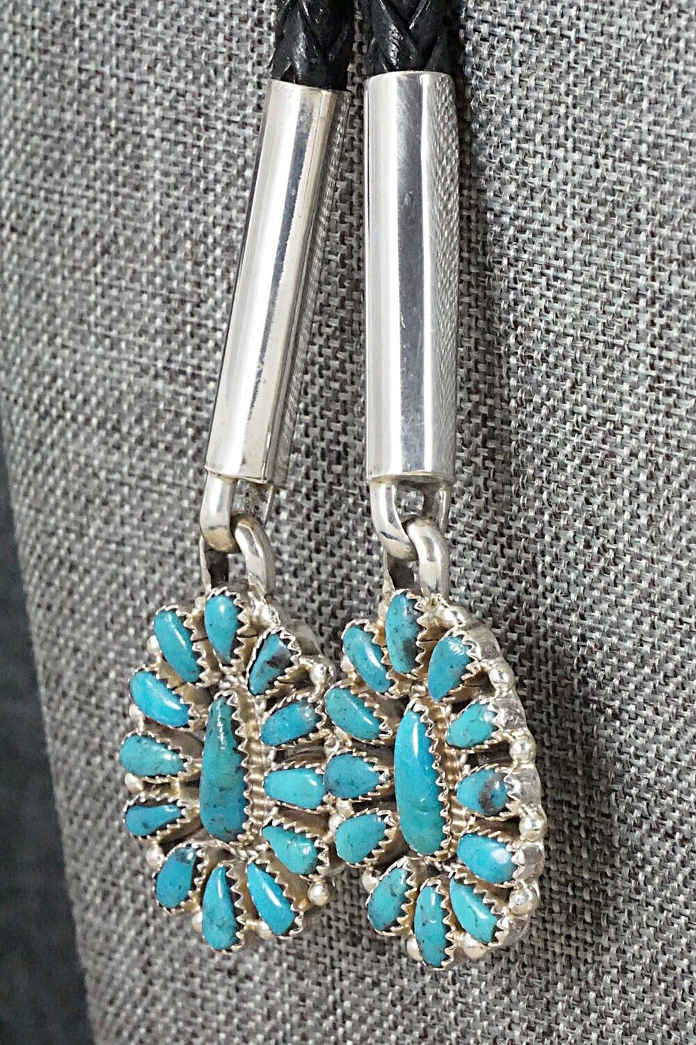 Turquoise & Sterling Silver Bolo Tie - Jaz Wilson