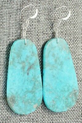 Turquoise & Sterling Silver Earrings - Lupe Lovato