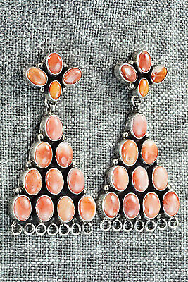 Spiny Oyster & Sterling Silver Earrings - Renelle Perry