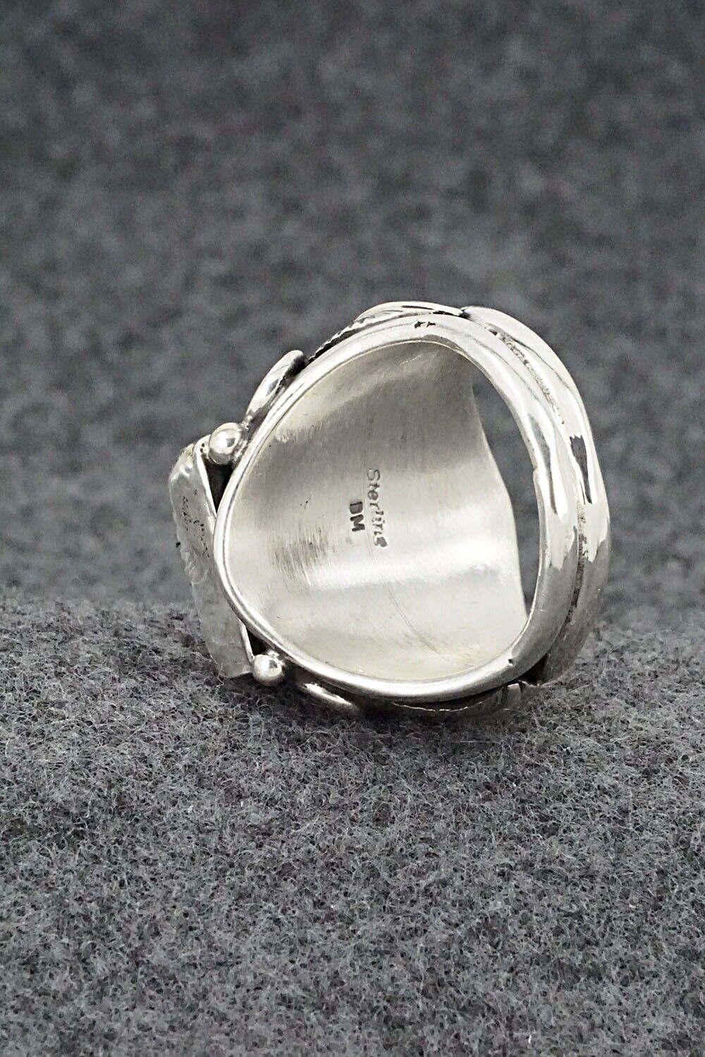 White Buffalo & Sterling Silver Ring - Darrell Morgan - Size 11