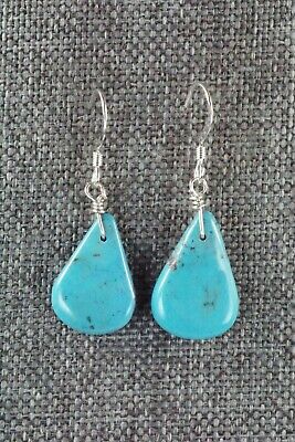 Turquoise & Sterling Silver Earrings - Navajo