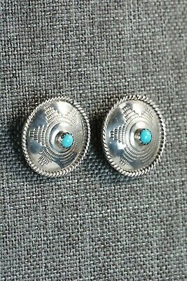 Navajo Turquoise & Sterling Silver Earrings - Judy Largo