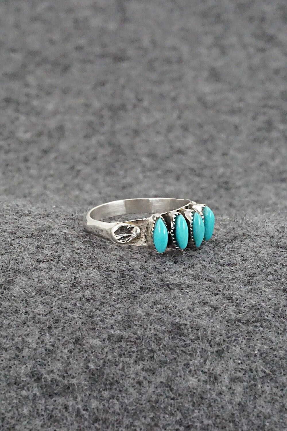 Turquoise & Sterling Silver Ring - Larry Delena - Size 8.25