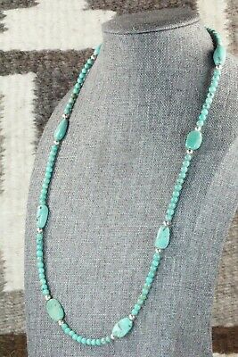 Turquoise & Sterling Silver Necklace - Navajo