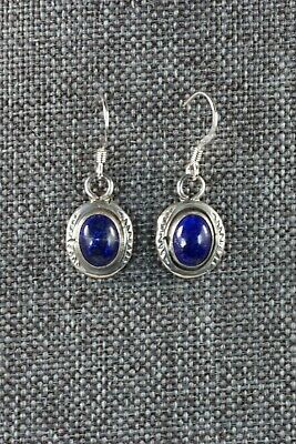 Lapis & Sterling Silver Earrings - Jan Mariano - Navajo - High Lonesome Trading