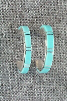 Turquoise & Sterling Silver Earrings - Terrence Panteah