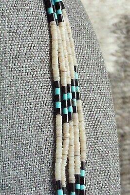 Turquoise, Shell, Coral & Sterling Silver Necklace - Esquipula Tenorio