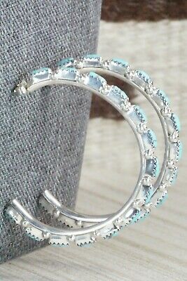 Turquoise & Sterling Silver Earrings - Murray Hannaweeka