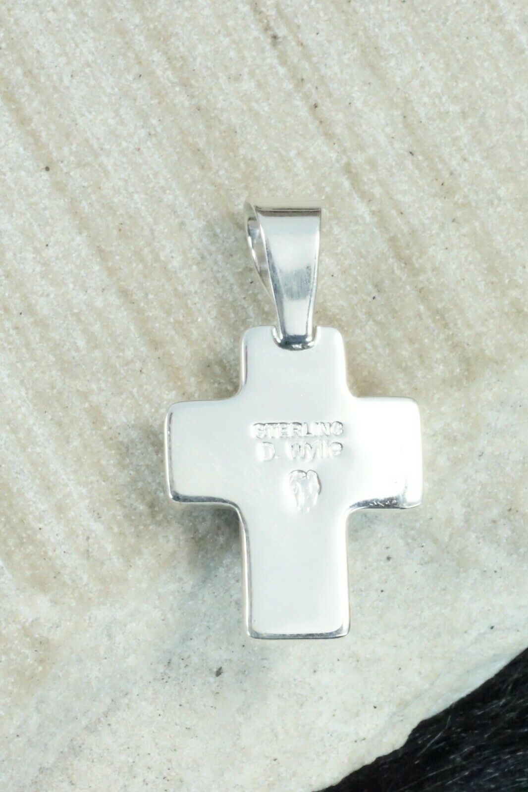 Onyx & Sterling Silver Cross Pendant - Diane Wylie