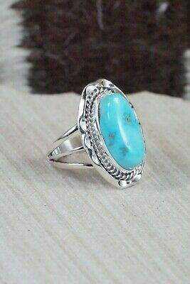 Turquoise & Sterling Silver Ring - Samuel Yellowhair - 8.5