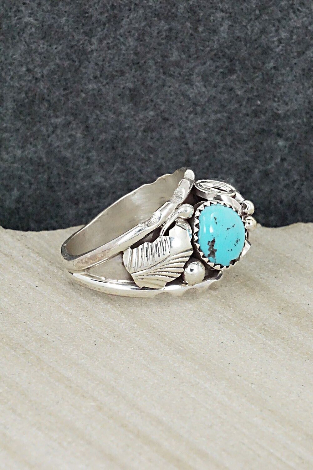 Turquoise & Sterling Silver Ring - Max Calladitto - Size 11.75
