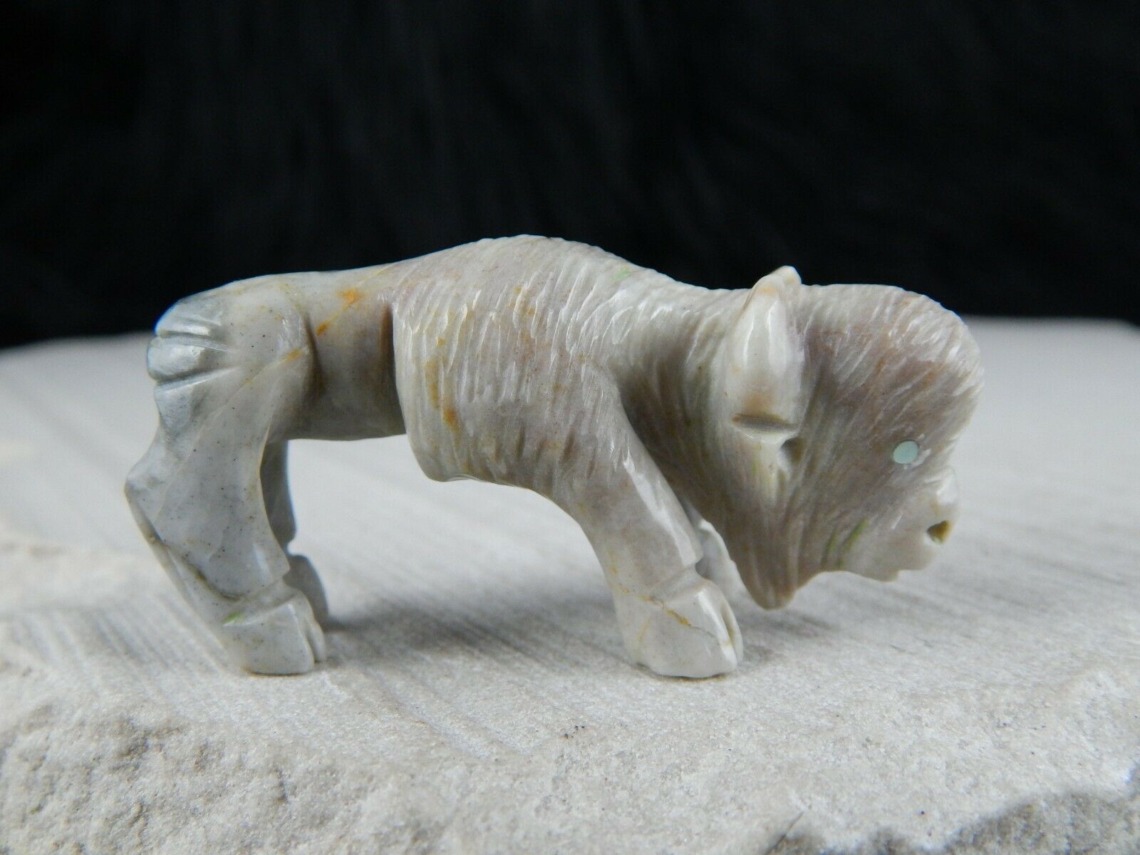 Buffalo Zuni Fetish Carving - Jonas Hastito - High Lonesome Trading