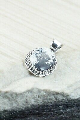 White Buffalo & Sterling Silver Pendant - Alvin Joe