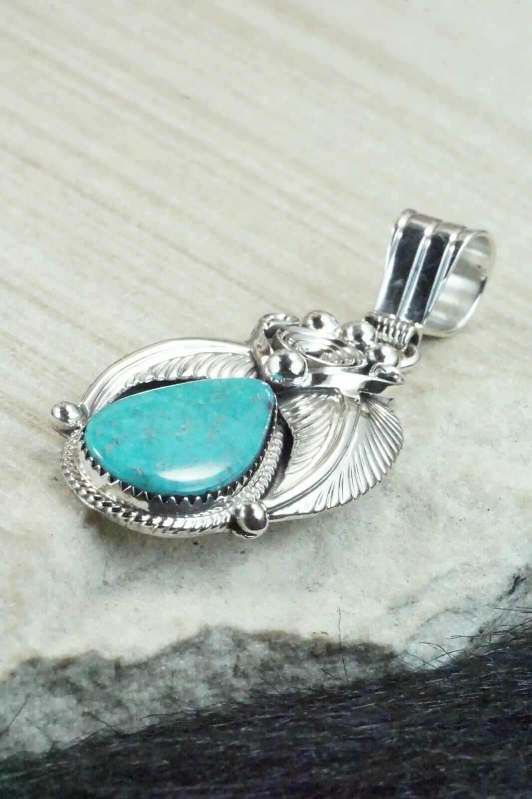 Turquoise & Sterling Silver Pendant - Davey Morgan
