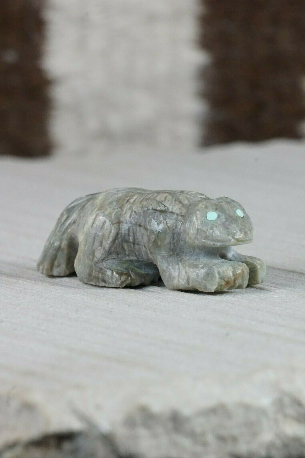 Badger Zuni Fetish Carving - Matthias Hustito - High Lonesome Trading