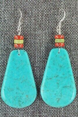 Turquoise & Sterling Silver Earrings - Lupe Lovato