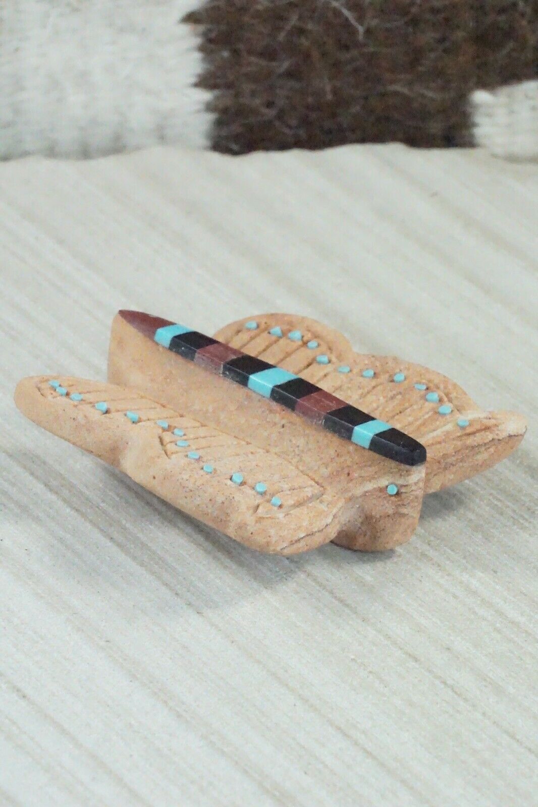 Butterfly Zuni Fetish Carving - Brandon Phillips