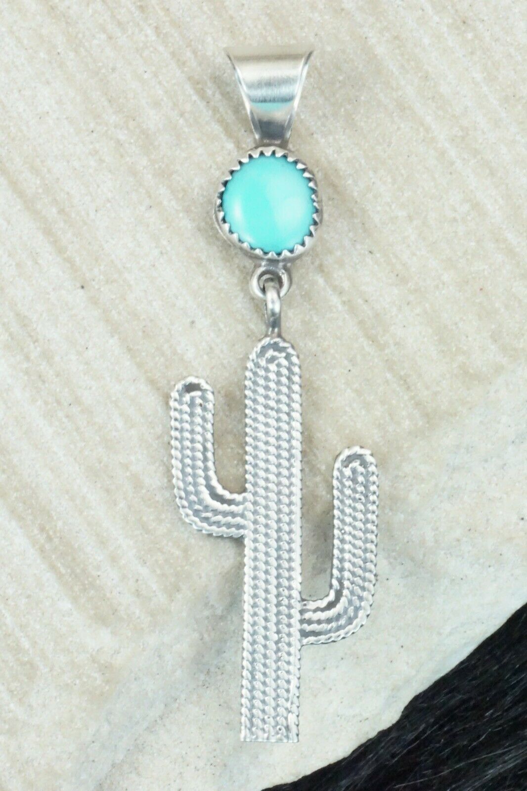 Turquoise and Sterling Silver Pendant - Annie Spencer