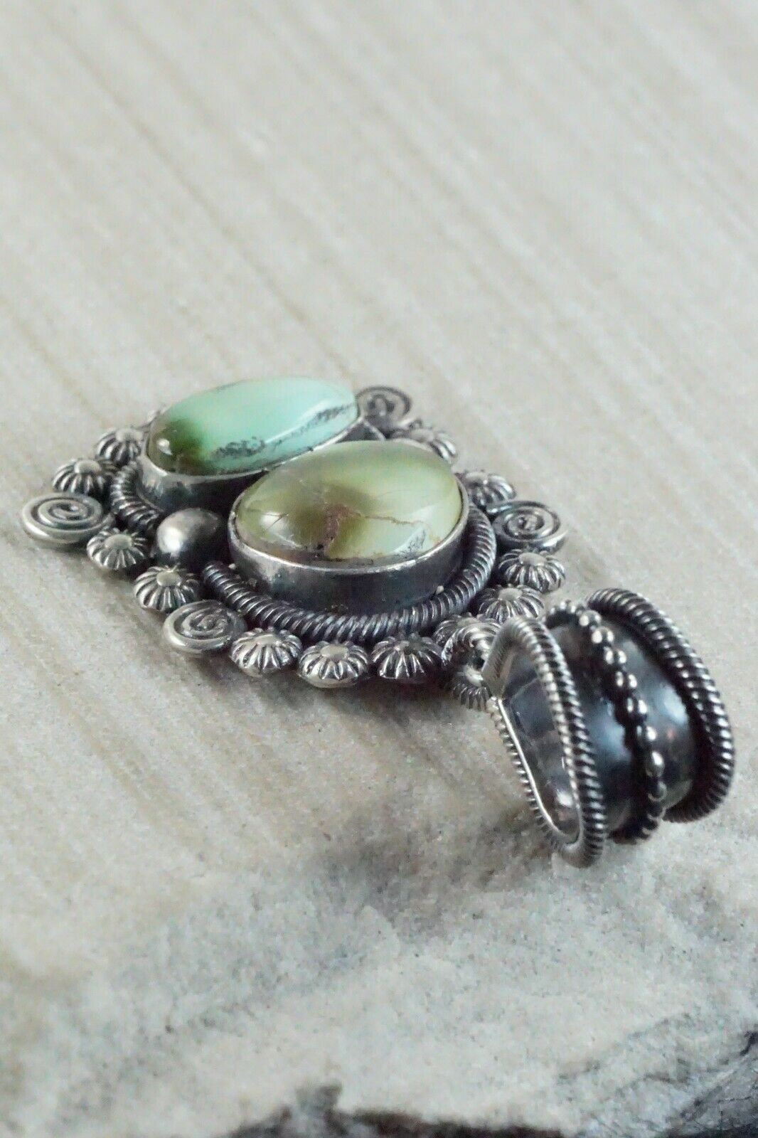 Turquoise & Sterling Silver Pendant - Jess Martinez